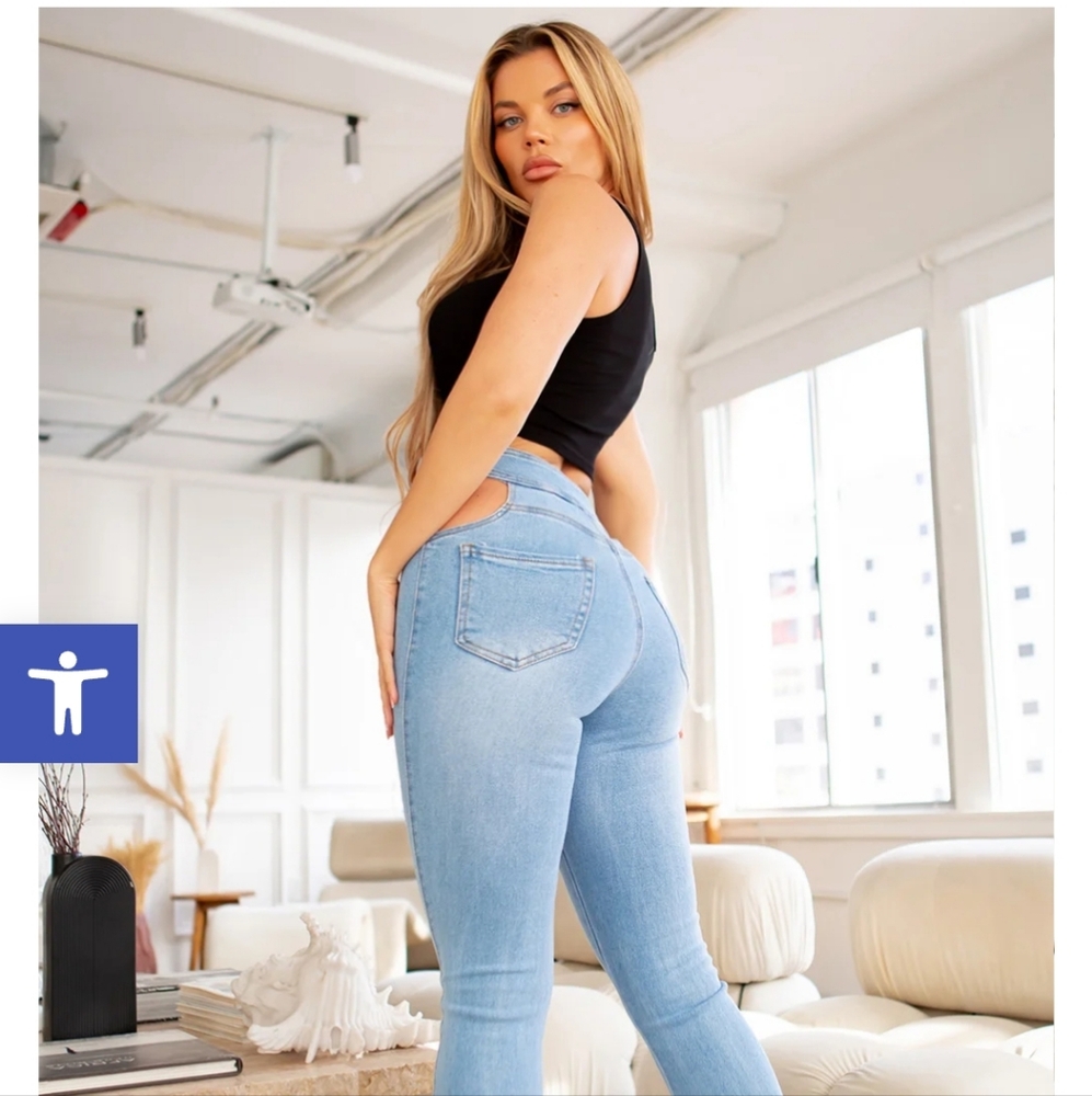 Angel Flare Jeans, Light Wash. Size 15 Junior. New With Tag - Picture 12 of 15
